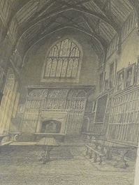 Frederick Landseer Maur Griggs RA RE FSA (1876-1938), ‘Eton’, signed lower right, NA702 stencil verso, pencil study, 26 x 22cm